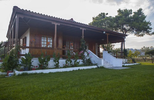 Nea Anchialos Cabaña | ThemiLia Beach - frente, casa de lujo