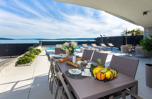 Kastel Stafilic Villa | Beachfront Villa Atlantis with Pool