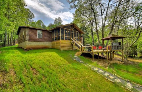 Epworth Villa | Bear Naked Hideaway - Relax in the hot tub with sounds from the nearby creek