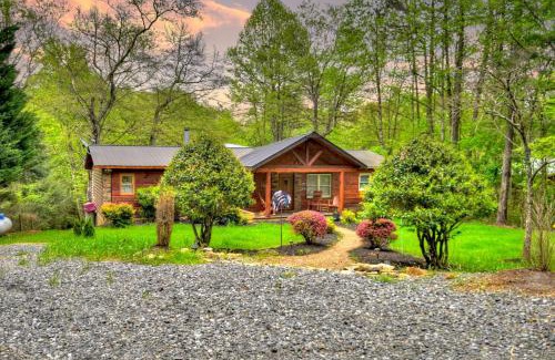 Epworth Villa | Bear Naked Hideaway - Relax in the hot tub with sounds from the nearby creek