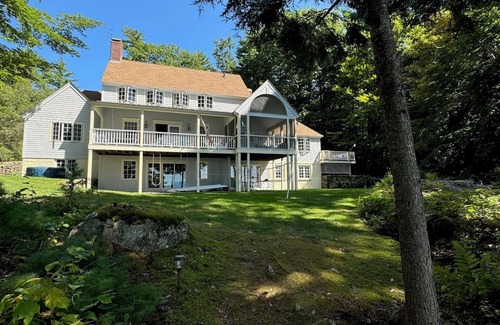 Wolfeboro Casa | Beautiful 6-bed/5-bath home on Wolfeboro Neck w/beach, SW views, AC & Wolfeboro