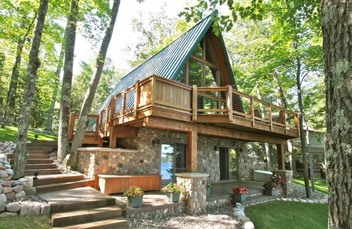 Minocqua Chalet De Esquí | Hermoso Un Marco Chalet En La Cadena Del Lago Minocqua