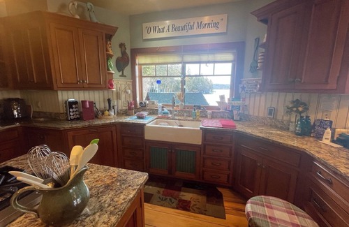 Meredith Casa | Beautiful Adirondack home faces west with huge sun deck and sleeps 10