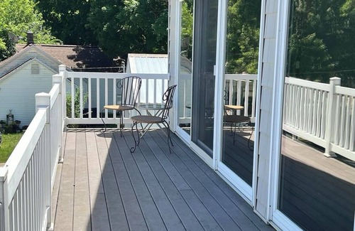 Allegan Casa | Beautiful Lake Views with Balcony - Elevated Ranch in Allegan