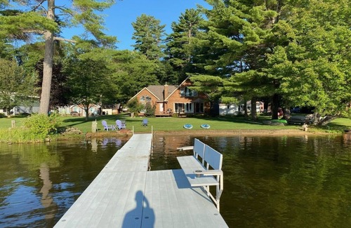 Gaylord Casa | Beautiful lakeside home with private beach, access to golf, skiing, shopping.
