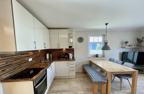 Fuhlendorf Casa | Beautiful location with a view of the bay, DHH, garden, near swimming area, pets are welcome!