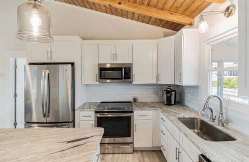 Oak Island Casa | BEAUTIFUL Oak Island OCEAN VIEW home only steps to the BEACH and BOAT LAUNCH!