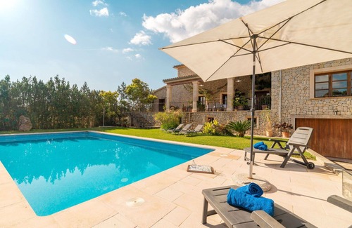Mancor de la Vall Villa | Casa de vacaciones privada con WIFI, A/C, jacuzzi, piscina privada, TV, patio, vista panorámica