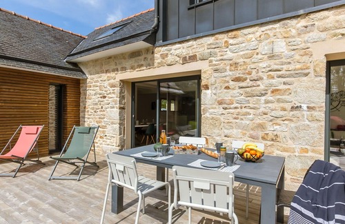 Clohars-Fouesnant Casa | Casa de vacaciones privada con piscina privada, WIFI, TV, terraza, mascotas permitida, aparcamiento