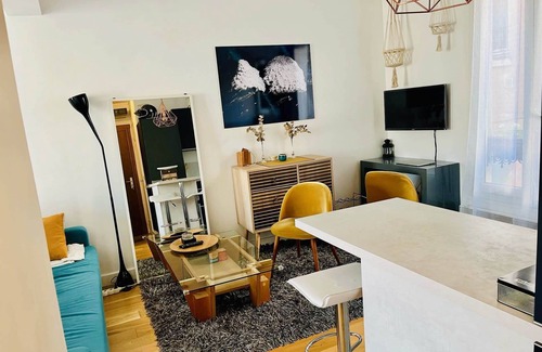 Quartier du Pont-de-Flandre Apartamento | Beautiful studio near Canal Saint-Denis