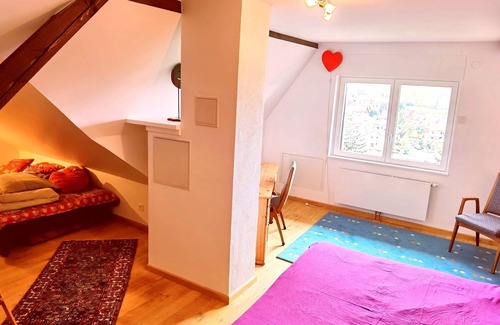Andlau Cama Y Desayuno | Bedroom in the attic