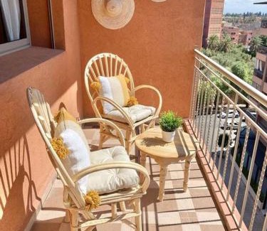 El Hara Apartamento | Bel appart wifi balcon et parking Marrakech centre