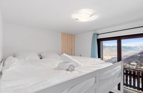 Nendaz Apartamento | Bel appartement avec vue alpine