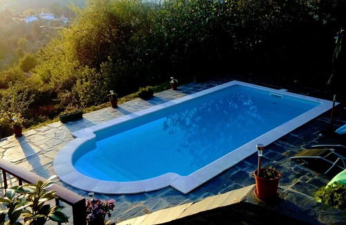 Arganil Casa | Bela Vista Alqueve, piscina privada con impresionantes vistas y cabaña de pizarra