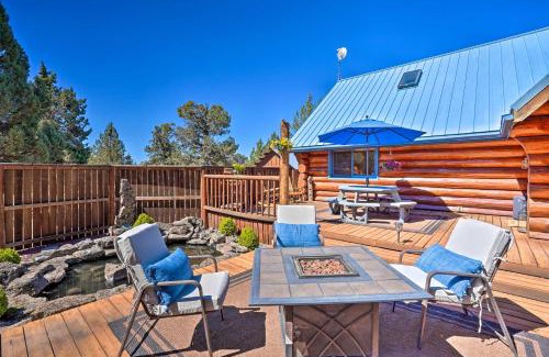 Bend Casa | Bend Log Cabin with Cascade Mountain Views!