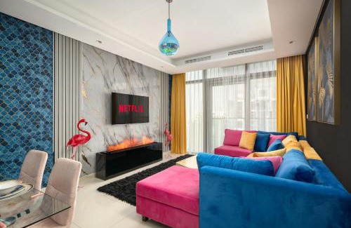 Downtown Dubai Apartamento | Best Burj Khalifa view balcony apartment with 64th floor infinity Pool in Paramount Hotel Midtown