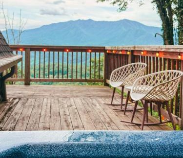 Chalet Village Casa | Big Mountain View! Downtown Gatlinburg Chalet Village! Hot Tub! Fan Favorite! AFrame Dreams! Magazine-Featured! Stunning Interiors! Little Green Cabin