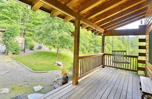 Clyde Cabina | Bison Overlook Lodge ... en un rancho Buffalo de 65 acres!