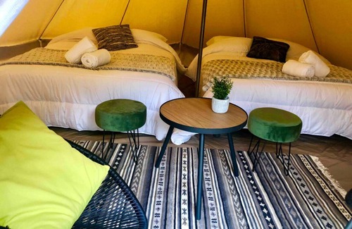 Auchay-sur-Vendee Cabina | BIVOUAC VENDEE "bambú" (4 estaciones, climatizada) - sauna