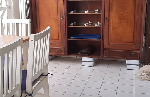 Grande-Terre Apartamento | Blue and coral apartment