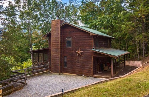 Necowa Cove Cabina | Blue Chase Lodge- Se aceptan mascotas | Pasa por alto el lago Blue Ridge | Porche proyectado