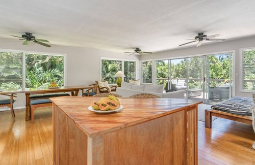 Kehena Beach Estates Casa | Blue Kehena: WALK to Kehena Black Sand Beach from our Lush Jungle Home