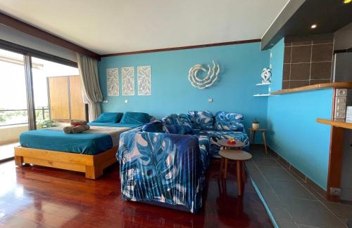 Papeete Apartamento | Blue Moana Studio Papeete - Sea View, AC, Fast Wifi, Pool, Gym