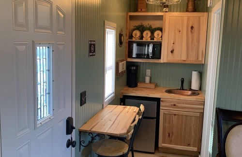 Eureka Springs Cabina | Blue Moon tiny cabin close to everything with Mountain View No Cleaning Fees