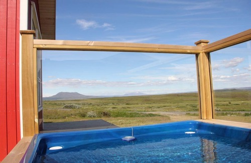 Reykholt Cabina | Blue View Cabin 1B with Hot Tub