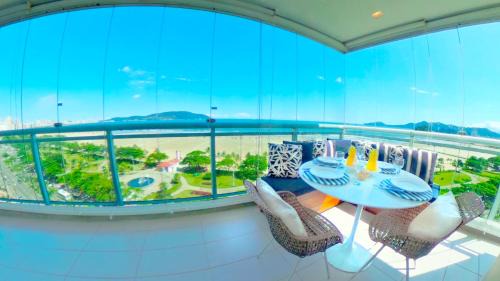 Pompeia Apartamento | Book Santos - Unlimited 801 - Frente Mar de Verdade!