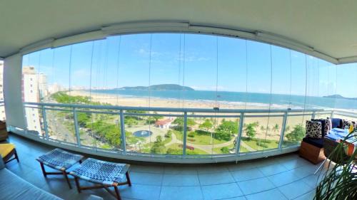 Pompeia Apartamento | Book Santos - Unlimited 801 - Frente Mar de Verdade!