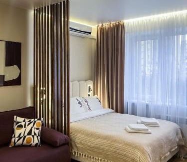 Pozniaky Apartamento | Borshch apartment біля м Харківська