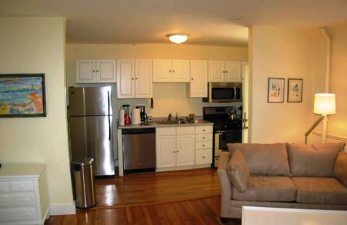 South End Apartamento | Boston South End, estudio del área Copley con una cama abatible tamaño queen Murphey