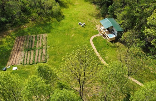 Weaverville Casa | Brand new boho tiny home with hot tub, minutes from Asheville.