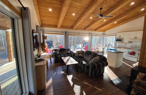 Beaconia Cabina | Brand new cabin at Balsam Harbour near Grand Beach w/ hot tub & woodstove