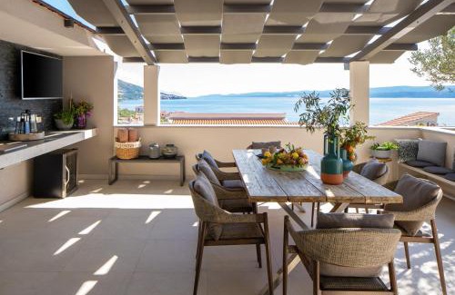 Duce Villa | Brand new! Seaview villa Mila with 4 en-suite bedrooms, private pool, Finnish sauna, Treadmill, sandy beach 250m
