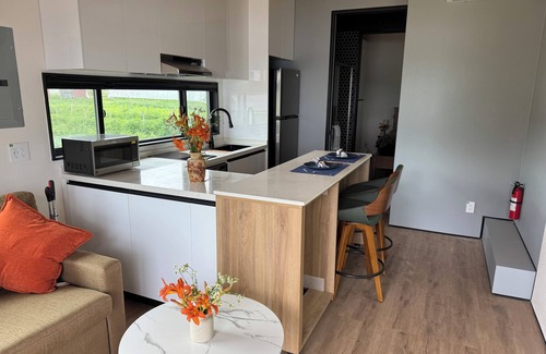 Woolwich Cabaña | Brand new tiny home located directly on Merrymeeting Bay. Serene retreat.