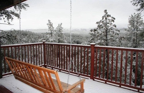 Whispering Pines Cabina | Impresionantes vistas de Mogollon Rim desde Large Mountain Home
