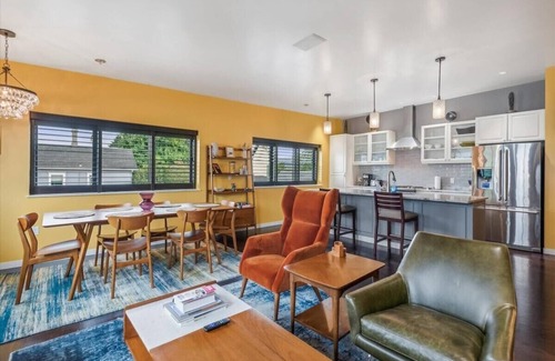 Belmont Hotel | Bright 2BR/1BA w/ Full Kitchen, Walkability + Gated Parking