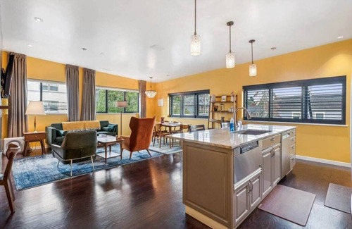 Belmont Hotel | Bright 2BR/1BA w/ Full Kitchen, Walkability + Gated Parking
