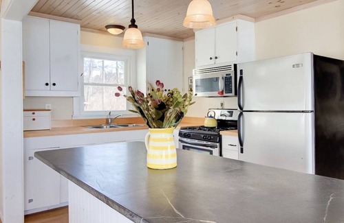 North Hero Cabaña | Bright 3 Bedroom Lake Cottage with dock!