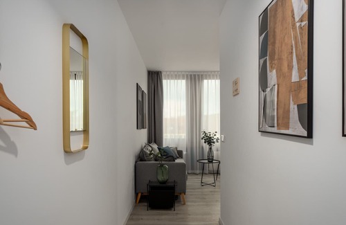 Lippstadt Apartamento | ☆BRIGHT: Heart of City | Kitchen | RoofTerrace