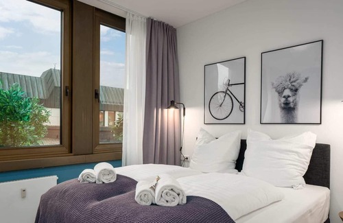 Lippstadt Apartamento | ☆BRIGHT: Heart of City | Kitchen | RoofTerrace