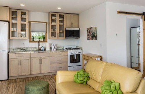 Anacortes Apartamento | Bright & private studio guesthouse with full kitchen and fireplace