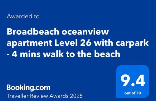 Broadbeach Apartamento | Broadbeach oceanview apartment Level 26 with carpark - 4 mins walk to the beach