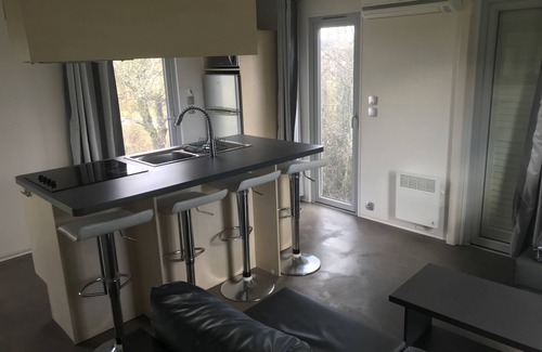 Saint-Leger-sur-Dheune Casa | Bungalow-Baño con ducha-Les Lodges