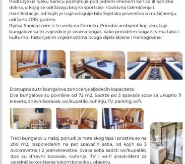 Una-Sana Canton Casa | Bungalow Fly Fishing Kljuc River Sanica