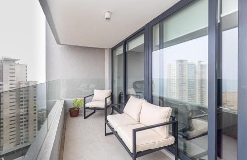 Concon Apartamento | Burgundy View 1BR W/View, Balcony & Parking.
