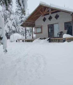 Curacautin Casa | Cabaña nieve, tinaja y vista al volcan
