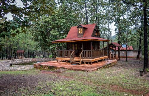 Mascota Chalet De Esquí | Cabaña Venado refugio en el bosque para 3 personas